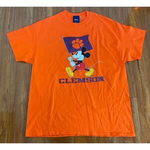 Men Disney x Blue 84 Clemson Tigers Mickey Mouse cotton graphic t-shirt XL